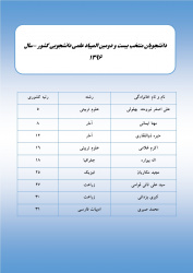 اسامی دانشجویان منتخب در بیست و دومین المپیاد علمی دانشجویی کشور سال ۹۶