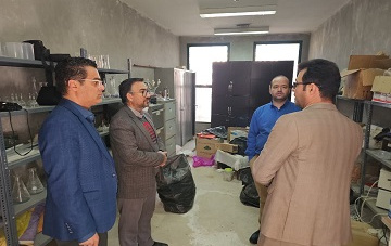 بازدید معاون اداری و مالی، مدیر امر فنی و نظارت برطرح های عمرانی و دبیرشورای HSE دانشگاه از پردیس کشاورزی، منابع طبیعی و محیط زیست