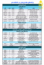 برنامه های هفته پژوهش سال ۱۴۰۴ در دانشکده هنر