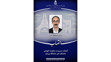 انتصاب سرپرست معاونت آموزشی دانشکده هنر دانشگاه بیرجند