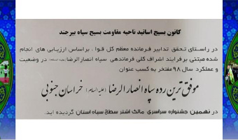 *کسب رتبه موفق ترین رده در سطح کانون های بسیج متخصصین استان خراسان جنوبی توسط کانون بسیج اساتید دانشگاه بیرجند*