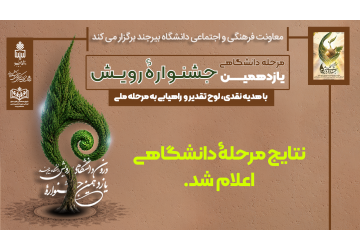 اسامی برگزیدگان یازدهمین جشنوارۀ درون دانشگاهی رویش دانشگاه بیرجند اعلام شد.