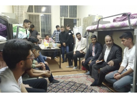 بازدید سرزده معاون فرهنگی و اجتماعی و مدیر فرهنگی دانشگاه از خوابگاه پسرانه ابوذر دانشگاه (محل اسکان نودانشجویان)