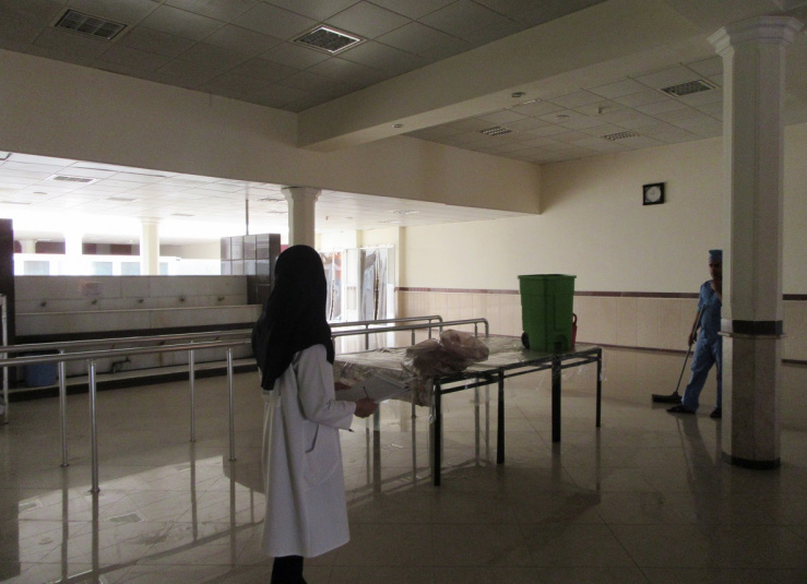 بازدید بهداشتی آشپزخانه مرکزی پردیس شوکت‌آباد (۹۸/۱/۱۸)