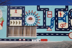 نقاشی دیواری با موضوع ایدز