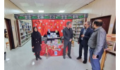 رونمایی از کتب اهدایی کتابخانه مرکزی و مرکز نشر دانشگاه بیرجند در بازدید مدیرکل کتابخانه‌های عمومی استان و بخشدار زهان از کتابخانه شهدای غزه زهان