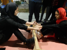 برگزاری مسابقه هفت سنگ  و چوب کشی به مناسبت گرامیداشت هفته تربیت بدنی ویژه دانشجویان دختر  در خوابگاه امیر