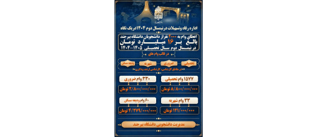 کارنامه رفاهی نیمسال دوم1404