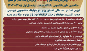 توزیع بالغ بر471 هزار پرس غذا در سطح غذاخوری های دانشجویی دانشگاه بیرجند درنیمسال اول 1405-1404