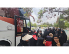 بدرقه کاروان دانشجویان زائر اربعین دانشگاه بیرجند؛ 80 دانشجو عازم طریق‌الحسین(ع) شدند