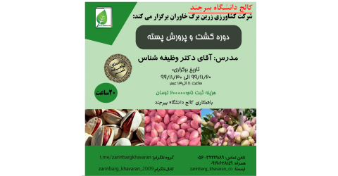 دوره کشت و پرورش پسته