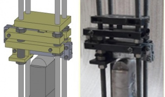 ساخت دستگاه کالیبراسیون چکش آزمایش خمش ۳ نقطه ای توسط حمید هاشمی دانشجوی دکتری مکانیک