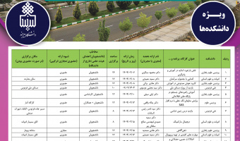 عناوین دوره‌های آموزشی دهه سرآمدی آموزشی سال ۱۴۰۴ (دانشکده‌ها و پردیس‌ها)