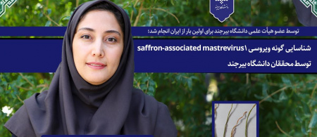 شناسایی گونه ویروسی saffron-associated mastrevirus ۱