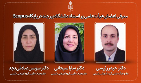 معرفی اعضای هیأت علمی پر استناد دانشگاه بیرجند در پایگاه Scopus