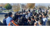 حضور دانش‌آموزان دبیرستان فرهیختگان دانشگاه بیرجند در پویش ایدز