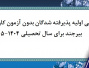 اسامی اولیه پذیرفته شدگان بدون آزمون کارشناسی ارشد دانشگاه بیرجند برای سال تحصیلی ۱۴۰۴-۱۴۰۵ (استعداد درخشان)