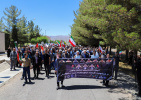 خروش دانشگاهیان خراسان جنوبی در محکومیت جنایات رژیم کودک کش صهیونیستی و دفاع از عزت و امنیت میهن اسلامی